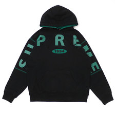 Supreme 19FW Spread Logo Hooded Sweatshirt BLACK画像