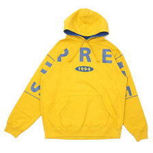 Supreme 19FW Spread Logo Hooded Sweatshirt MUSTARD画像