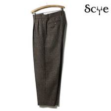 Scye FOX BROTHERS Tweed Wide Tapered Trousers Pants 1119-83032画像
