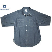 POST OVERALLS 3201B 1102 SHRT-R + HALF COTTON CHAMBRAY SHIRTS indigo画像