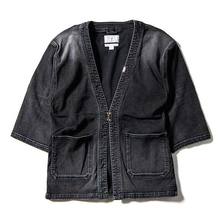 CRIMIE BORN AGAINST STRETCH BLACK GARAGE USED HAPPI JACKET CRA1-BA1B-JK02画像