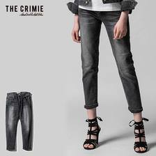 CRIMIE BORN SINNER STRETCH BLACK CALIFORNIA USED SLIM ANKLE JEANS CRA2-BS1B-PT03画像