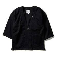 CRIMIE BORN AGAINST STRETCH BLACK HAPPI JACKET CRA1-BA1B-JK01画像