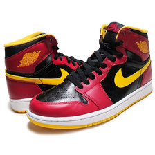 NIKE AIR JORDAN 1 RETRO HI OG "Highlight Reel" "Atlanta Hawks" blk/g.red-u.gold 555088-017画像