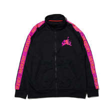 NIKE M J JM CLSC TRICOT WARMUP JKT BLACK/VIVID PURPLE CK2180-012画像