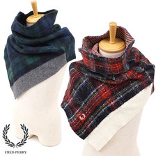 FRED PERRY TARTAN KNIT SCARF F19911画像