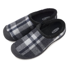KEEN W HOWSER SLIDE Black Plaid/Black 1021846画像