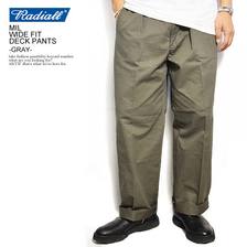RADIALL MIL - WIDE FIT DECK PANTS -GRAY- RAD-19AW-PT003画像