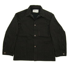 BLACK SIGN Playing Card Pattern Original Discharge Printing Worker's Jacket BSFJ-19408B画像