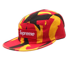 Supreme 19FW Military Camp Cap RED TRIBAL CAMO画像