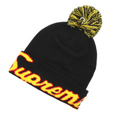 Supreme 19FW New Era Script Cuff Beanie BLACK画像