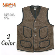 SUGAR CANE BEACH CLOTH VEST SC14535画像