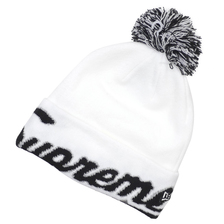 Supreme 19FW New Era Script Cuff Beanie WHITE画像