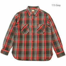 SUGAR CANE TWILL CHECK L/S WORK SHIRT SC28238画像