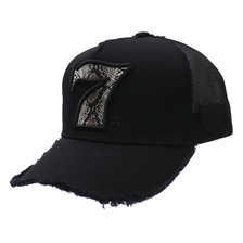 YOSHINORI KOTAKE DESIGN PYTHON 7 LOGO MESH CAP BLACK画像