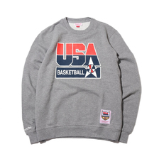 Mitchell & Ness 1992 TEAM USA BASKETBALL LOGO CREW GREY HEATHER BMFCCW18133画像