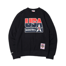 Mitchell & Ness 1992 USA DREAM TEAM BASKETBALL CREW BLACK BMFCCW18136画像