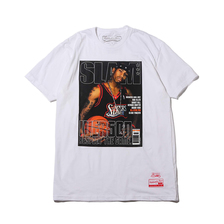 Mitchell & Ness SLAM COVER TEE ALLEN IVERSON WHITE BMTRBA18455画像