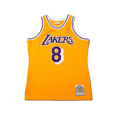 Mitchell & Ness AUTHENTIC JERSEY #8 KOBE BRYANT 96-97 LOS ANGELES LAKERS YELLOW 722630296画像