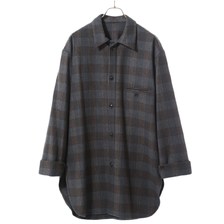 URU WOOL CHECK OVER SHIRTS 19FUS08画像