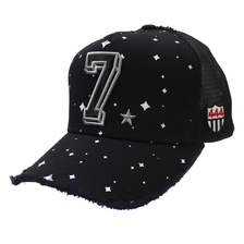 YOSHINORI KOTAKE DESIGN ENAMEL 7 LOGO MESH CAP BLACK画像