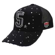 YOSHINORI KOTAKE DESIGN ENAMEL 5 LOGO MESH CAP BLACK画像