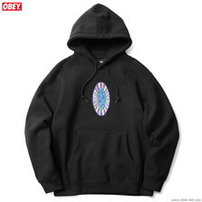 OBEY PULLOVER HOODED FLEECE "OBEY PSYCH HOOD" (BLACK)画像