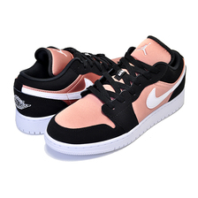 NIKE AIR JORDAN 1 LOW(GS) black/white-rose gold 554723-090画像