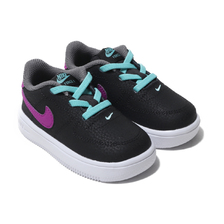 NIKE FORCE 1 '18 TD BLACK/HYPER VIOLET-AURORA GREEN-GUNSMOKE 905220-006画像
