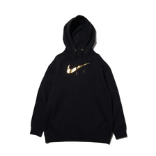 NIKE AS W NSW HOODIE BB OS SHINE BLACK/BLACK/METALLIC GOLD BV4987-010画像