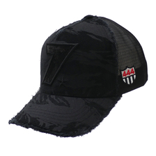 YOSHINORI KOTAKE DESIGN CAMO SPANGLES 7 LOGO MESH CAP BLACK画像