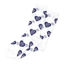 Girls Don't Cry &times; HUMAN MADE HEART PATTERN SOCKS GDC WHITE画像