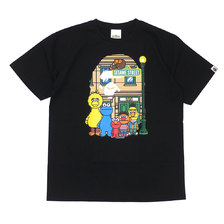 A BATHING APE &times; SESAME STREET 19AW APE HEAD TEE BLACK 2F73110903画像