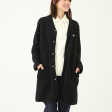 DANTON NO COLLAR FLEECE LONG CARDIGAN JD-8992画像