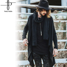 NO ID. BLACK 2WAYストール付ニットガウン 445010-235K画像