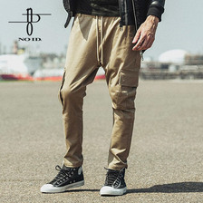 NO ID. CツイルストレッチサルエルスキニーカーゴPT画像