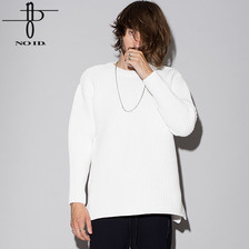 NO ID. BLACK ワッフルBIGプルオーバーニット 445010-286K画像