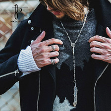 NO ID. シルバービッグフェザーロザリオ 845777-280A画像