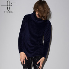 NO ID. BLACK ストレッチシャギーオフタートルラウンドPO 445006-287T画像