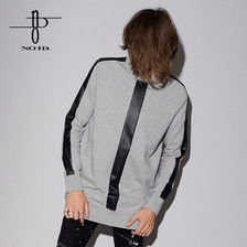 NO ID. BLACK シンセティックレザーラインBIGプルオーバー 445006-290T画像