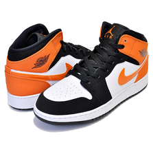 NIKE AIR JORDAN 1 MID(GS) SHATTERED BACKBOARD black/starfish-white 554725-058画像