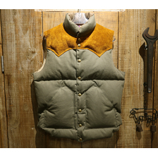 WAREHOUSE Lot 2139 ROCKY MOUNTAIN HERRINGBONE DOWN VEST NON WASH画像