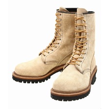 RED WING 9" Logger (Steel-toe) Tan "Bullhide" Roughout 9211画像