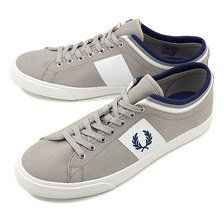 FRED PERRY UNDERSPIN TIPPED CUFF TWILL LIGHT GREY/TWLIGHT BLUE B7106-681画像