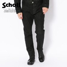 Schott STRETCH TAPERED BLACK DENIM 606919301画像