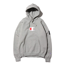 Champion &times; ATMOS LAB P/O HOODED SWEATSHIRT OXFORD GREY C8-Q126-070画像
