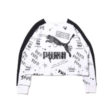 PUMA CLASSICS AOP LOGO CREWNECK PUMA WHITE 595906-52画像
