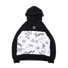 PUMA CLASSICS AOP LOGO HOODIE PUMA WHITE 595910-52画像