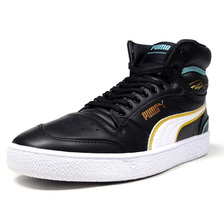PUMA RALPH SAMPSON MID HOOPS BLK/WHT/E.GRN/YEL 370842-01画像