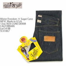 Mister Freedom &times; Sugar Cane MFSC Made in U.S.A. 13oz NOS CONE DENIM CALFORNIAN Lot.54 BB SC41867画像